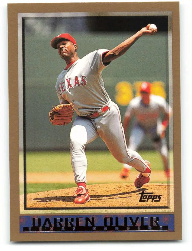 1998 Topps #418 Darren Oliver NM-MT Texas Rangers Baseball Card - Baseball Card Single