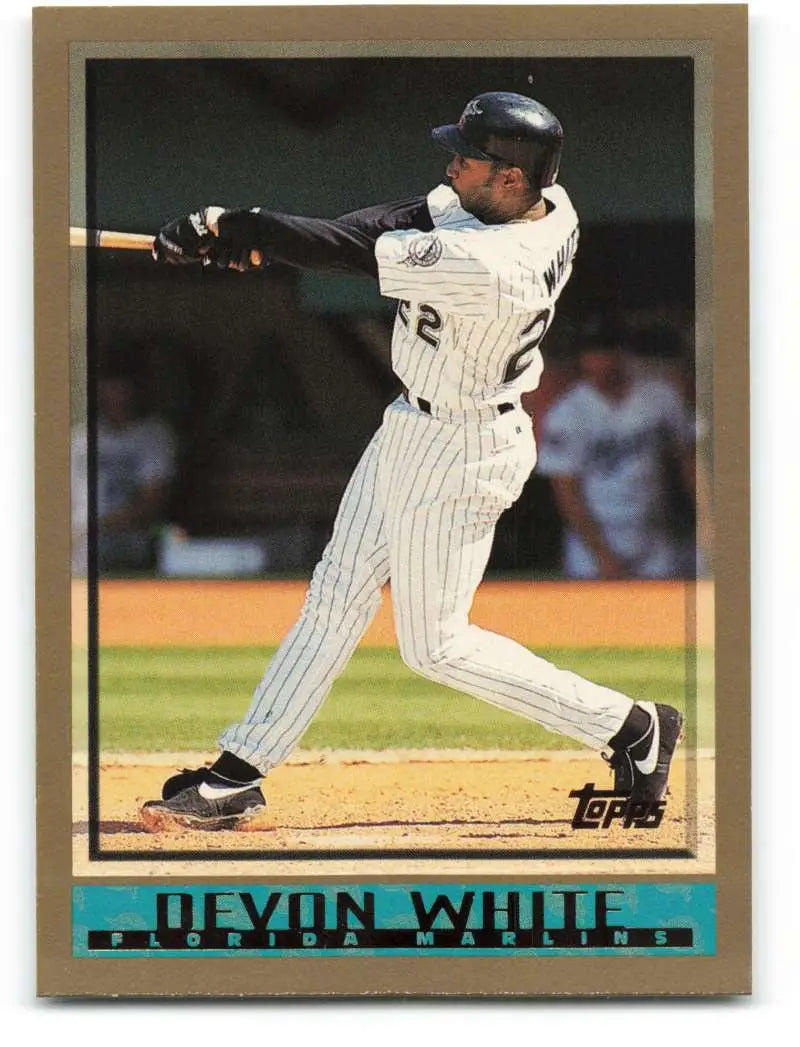 1998 Topps #47 Devon White NM-MT Florida Marlins Baseball Card - Baseball Card Single