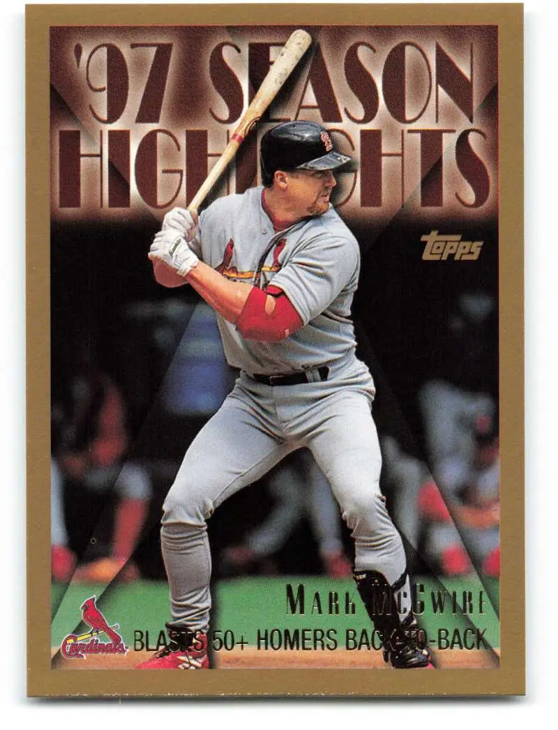 1998 Topps #478 Mark McGwire NM-MT St. Louis Cardinals Baseball Card - Baseball Card Single