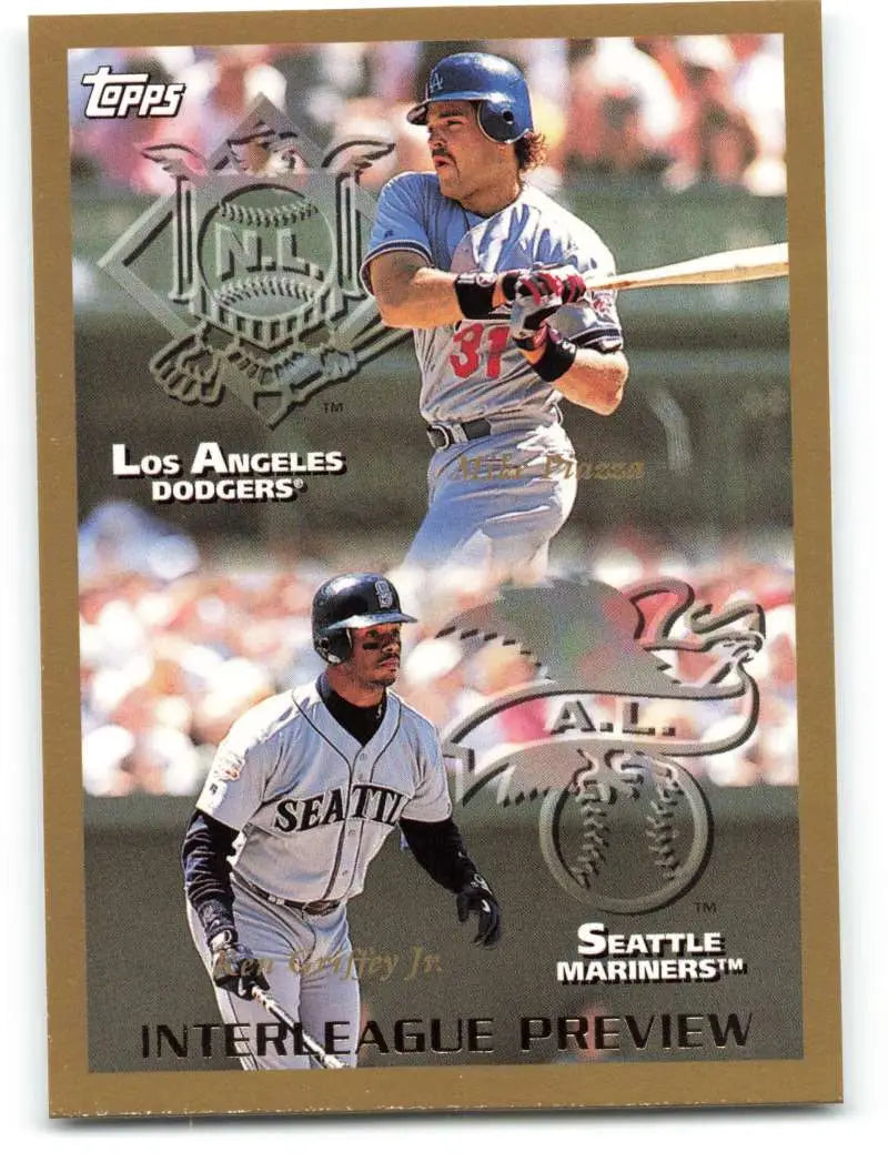 1998 Topps #479 Mike Piazza/Ken Griffey Jr. NM-MT Los Angeles Dodgers/Seattle Mariners Baseball Card - Baseball Card