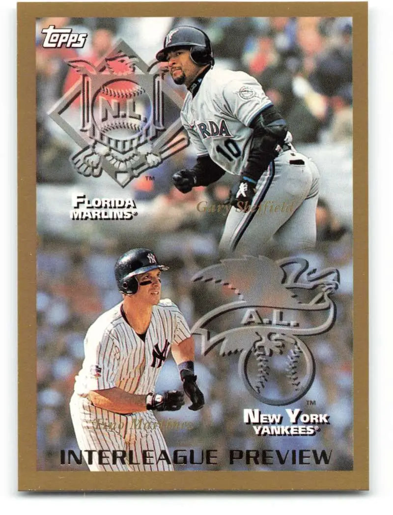 1998 Topps #483 Gary Sheffield/Tino Martinez NM-MT Florida Marlins/New York Yankees Baseball Card - Baseball Card Single