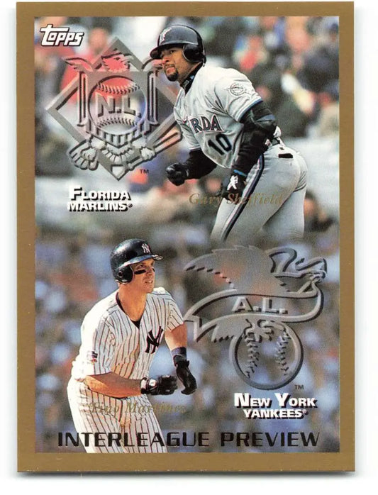 1998 Topps #483 Gary Sheffield/Tino Martinez NM-MT Florida Marlins/New York Yankees Baseball Card - Baseball Card Single