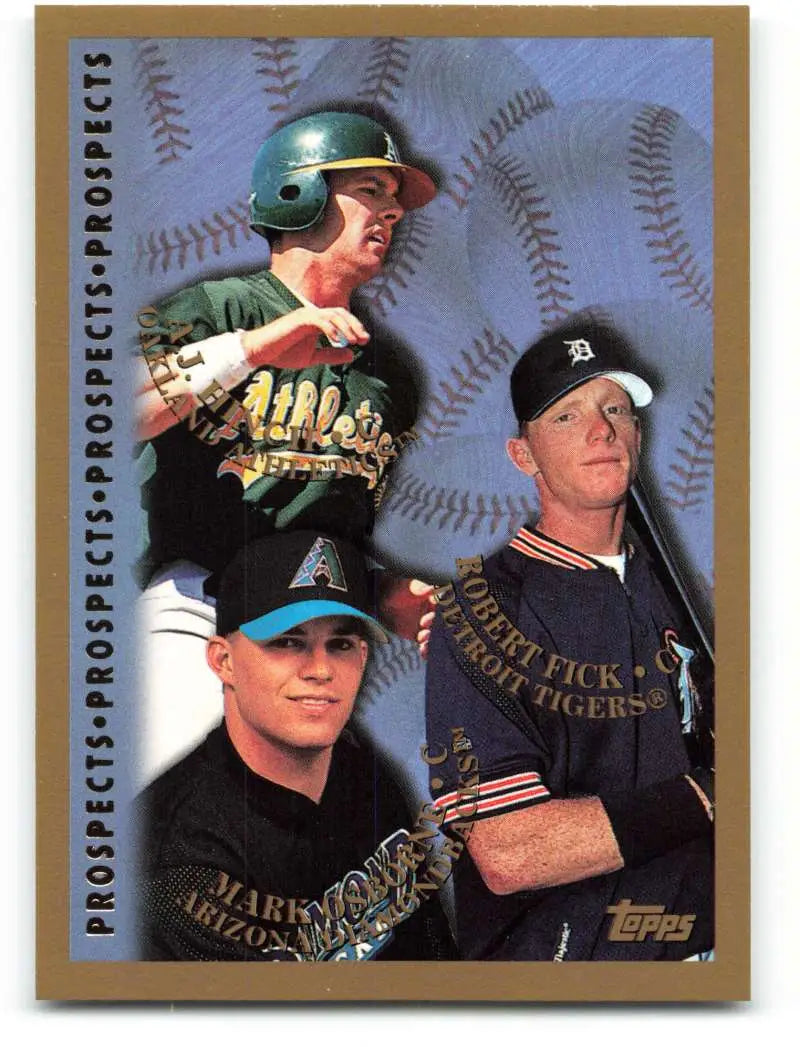 1998 Topps #487 A.J. Hinch/Mark Osborne/Robert Fick NM-MT RC Rookie Oakland Athletics/Arizona Diamondbacks/Detroit
