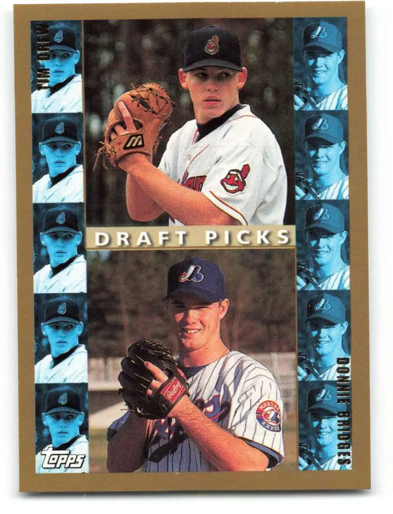 1998 Topps #489 Tim Drew/Donnie Bridges NM-MT RC Rookie Cleveland Indians/Montreal Expos Baseball Card - Baseball Card