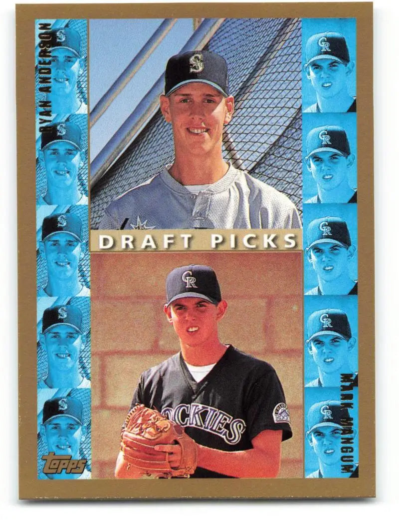 1998 Topps #491 Ryan Anderson/Mark Mangum NM-MT RC Rookie Seattle Mariners/Colorado Rockies Baseball Card - Baseball