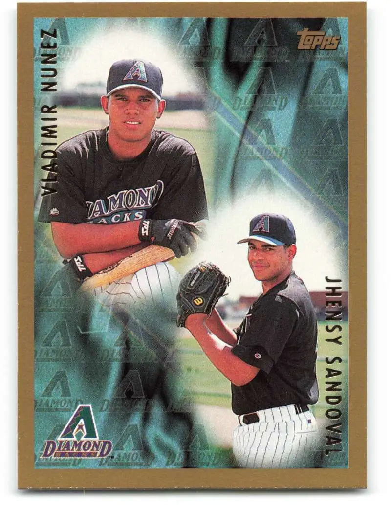 1998 Topps #498 Jhensy Sandoval/Vladimir Nunez NM-MT Arizona Diamondbacks Baseball Card - Baseball Card Single