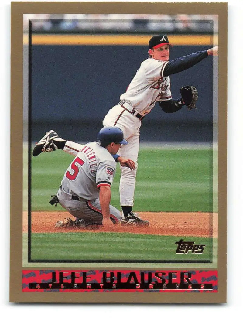 1998 Topps #52 Jeff Blauser NM-MT Atlanta Braves Baseball Card - Baseball Card Single