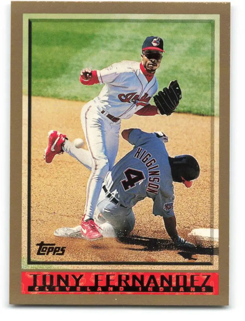1998 Topps #58 Tony Fernandez NM-MT Cleveland Indians Baseball Card - Baseball Card Single