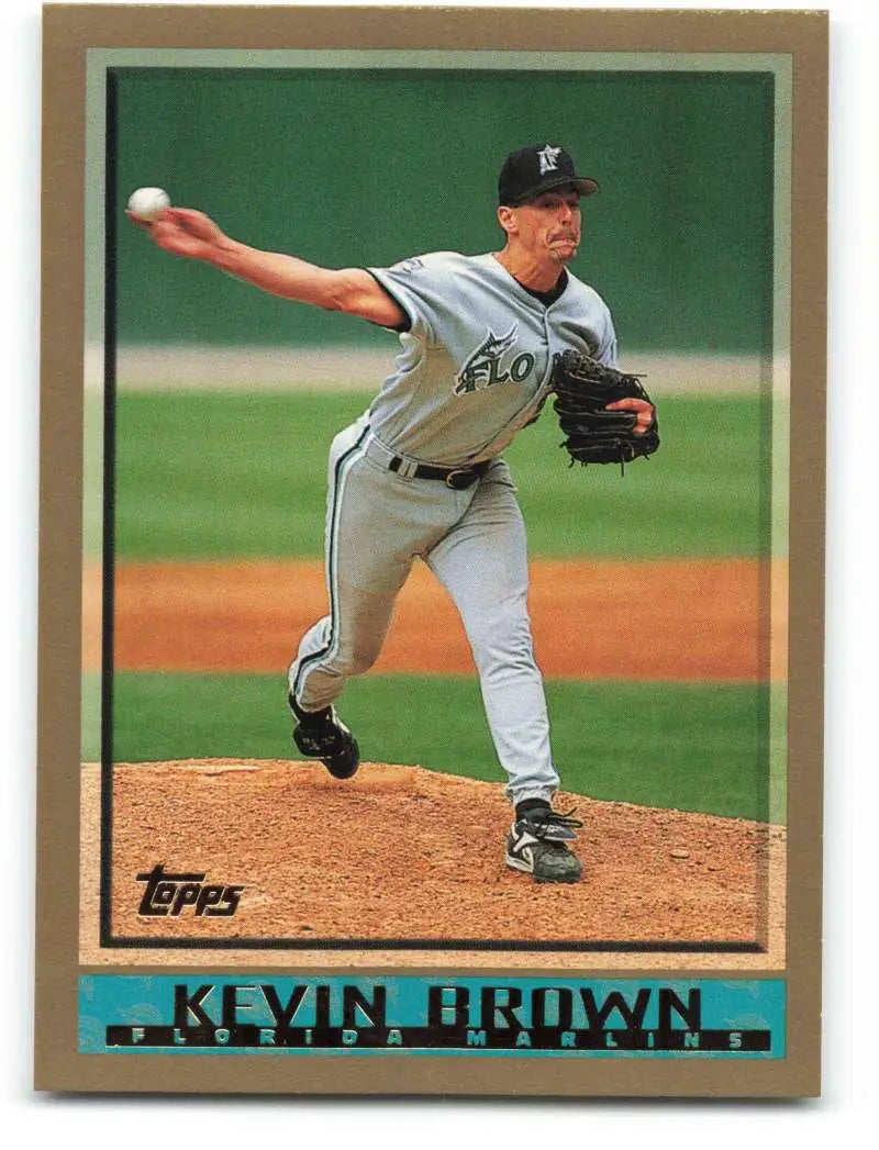 1998 Topps #6 Kevin Brown NM-MT Florida Marlins Baseball Card - Baseball Card Single