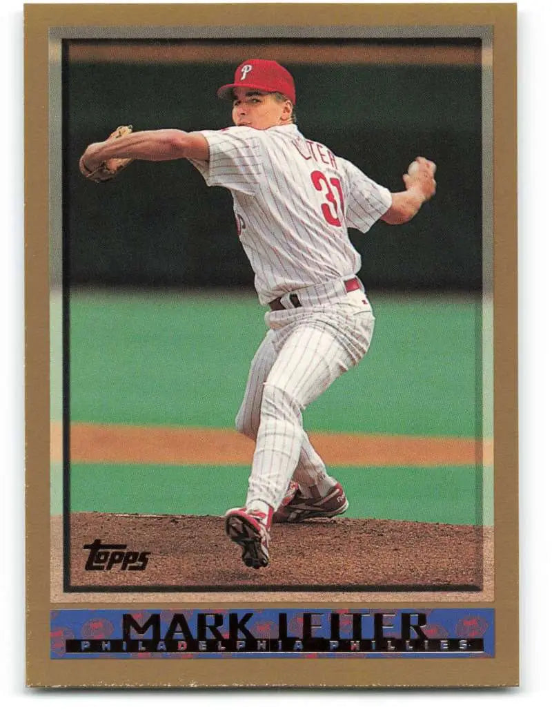 1998 Topps #60 Mark Leiter NM-MT Philadelphia Phillies Baseball Card - Baseball Card Single