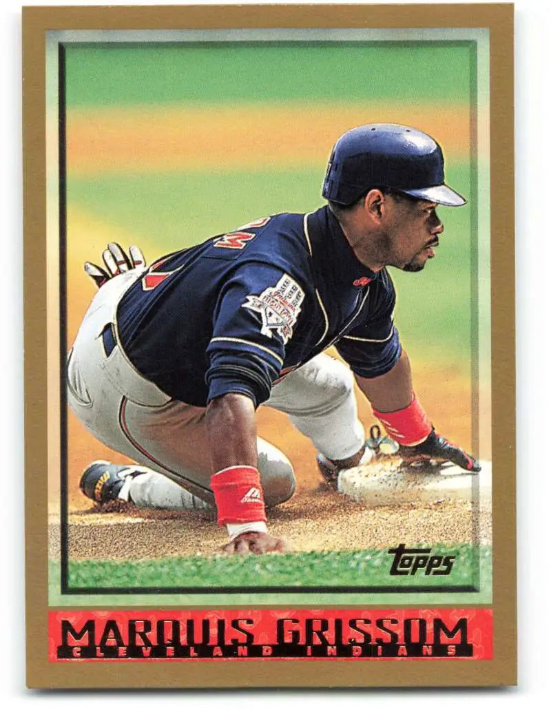 1998 Topps #70 Marquis Grissom NM-MT Cleveland Indians Baseball Card - Baseball Card Single