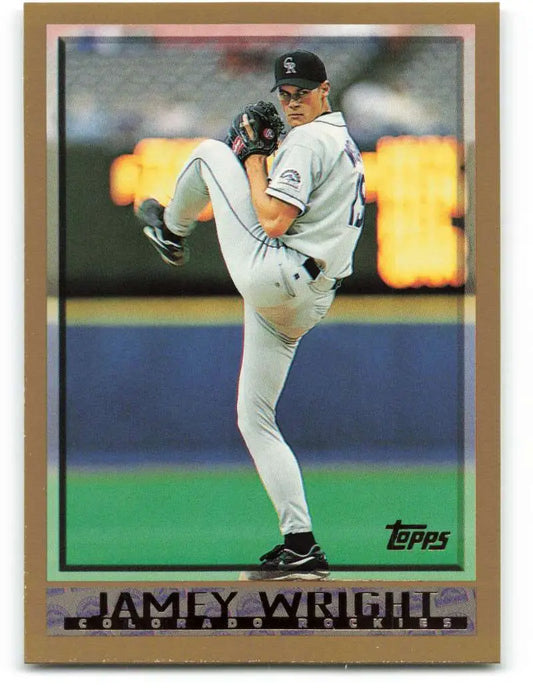 1998 Topps #87 Jamey Wright NM-MT Colorado Rockies Baseball Card - Baseball Card Single
