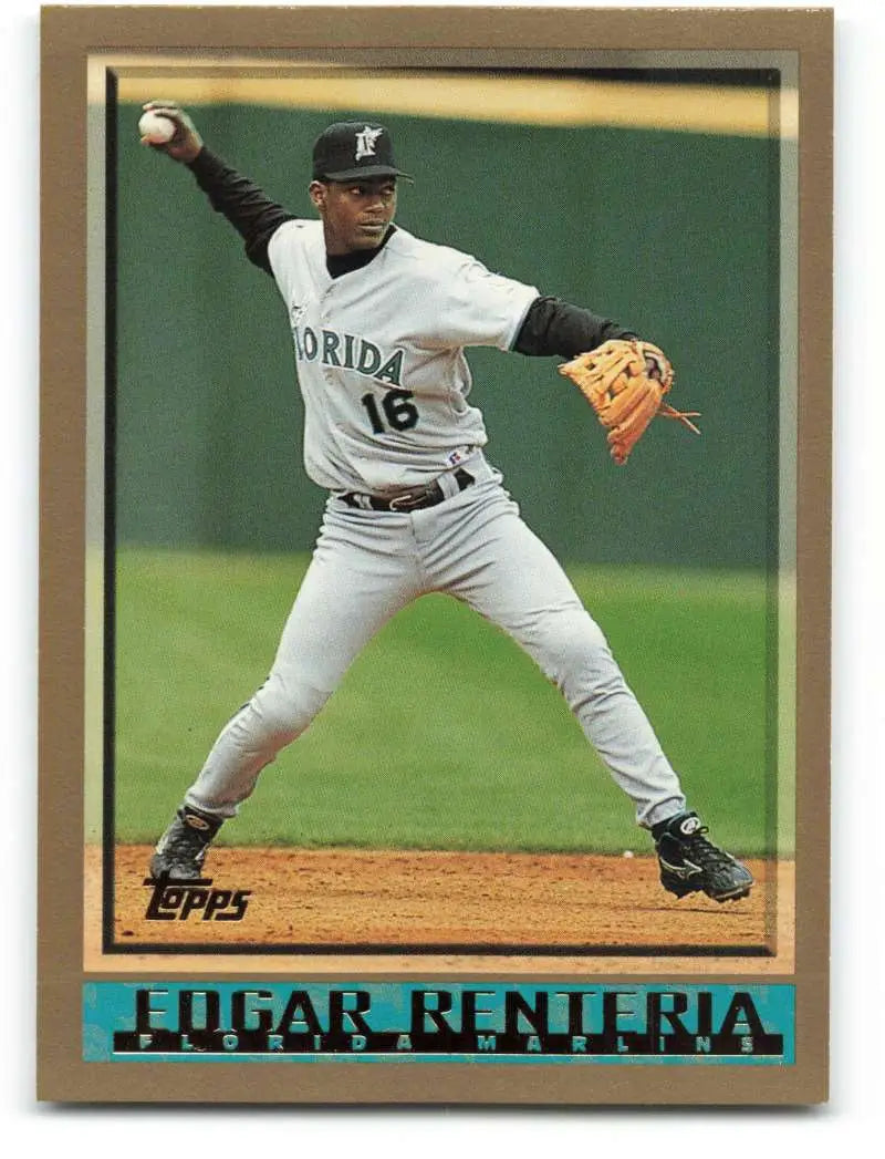 1998 Topps #93 Edgar Renteria NM-MT Florida Marlins Baseball Card - Baseball Card Single