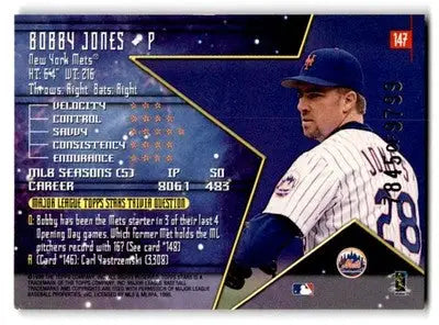 1998 Topps Baseball Stars Bobby Jones 7845/9799 #147 RC New York Mets - Baseball Card Single