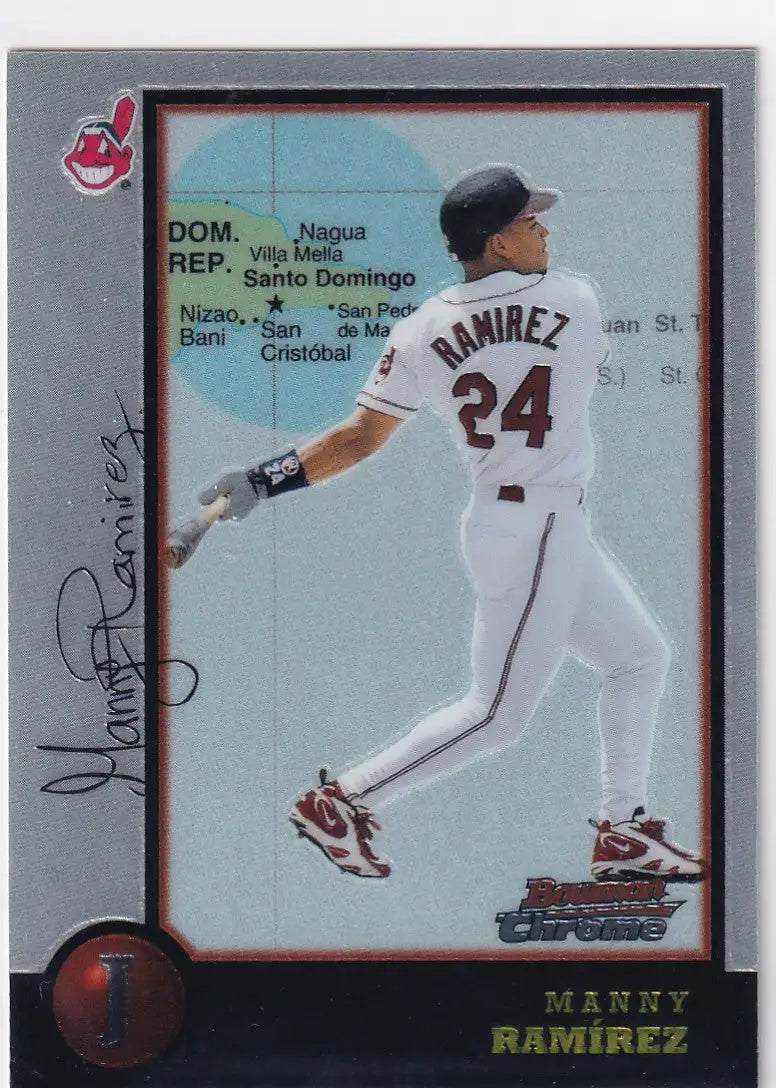 1998 TOPPS BOWMAN CHROME #284 MANNY RAMIREZ- ATLANTA BRAVES
