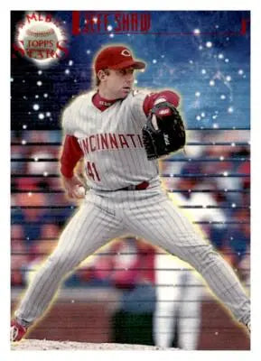 Jeff Shaw baseball card from 1998 Topps Stars featuring a pitching stance