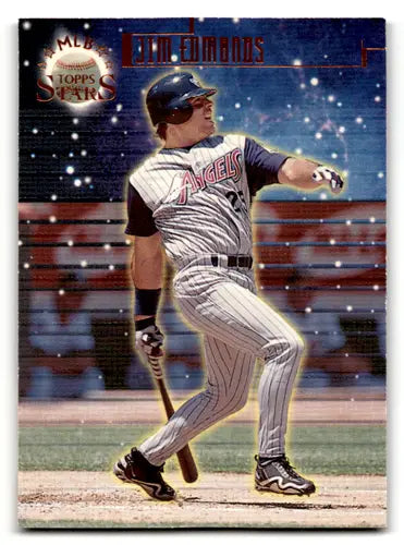 Original gloss 1998 Topps Stars Bronze Jim Edmonds baseball card featuring Angels ID 64198