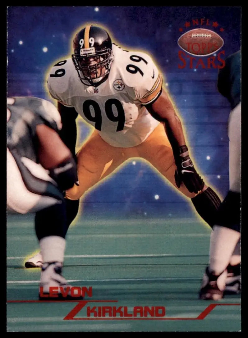 Levon Kirkland 1998 Topps Stars football card featuring his 99 jersey Pittsburgh Steelers NFL