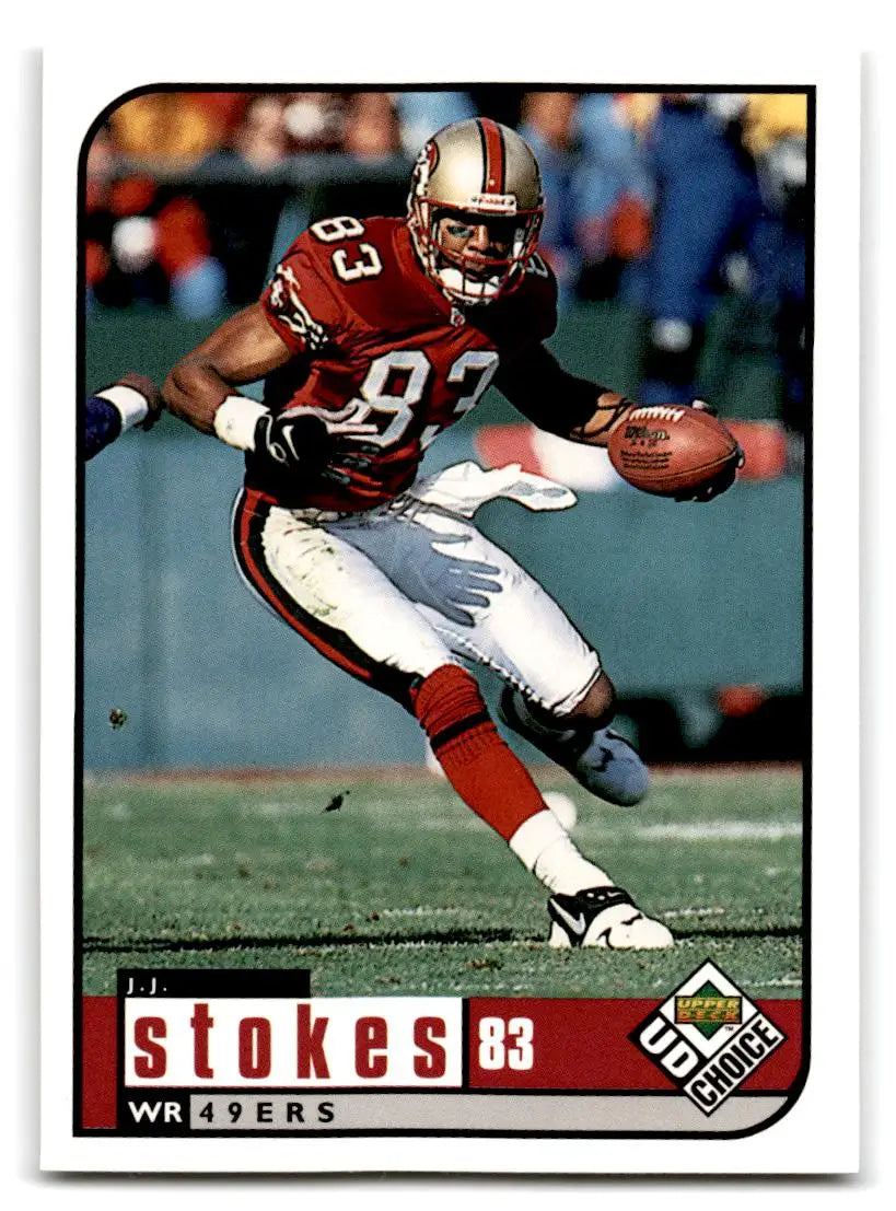 1998 UD Choice #165 J.J. Stokes - Football Card Single