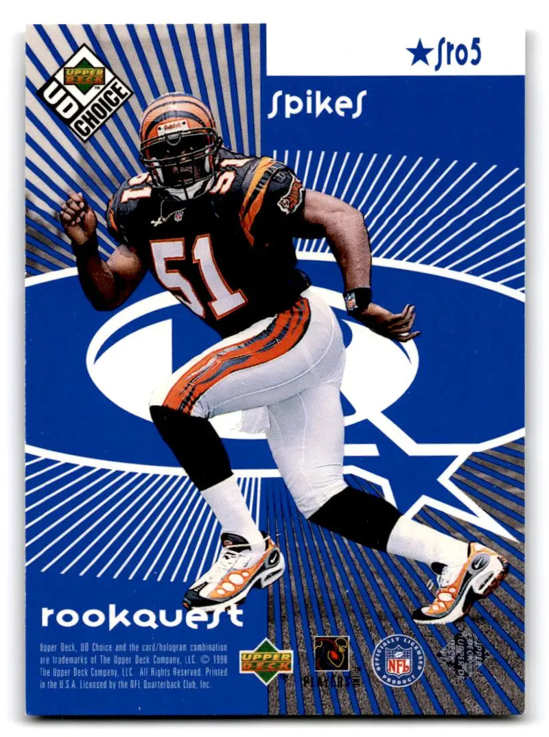 1998 UD Choice #SR05 Junior Seau / Takeo Spikes StarQuest/RookQuest Blue - Football Card Single