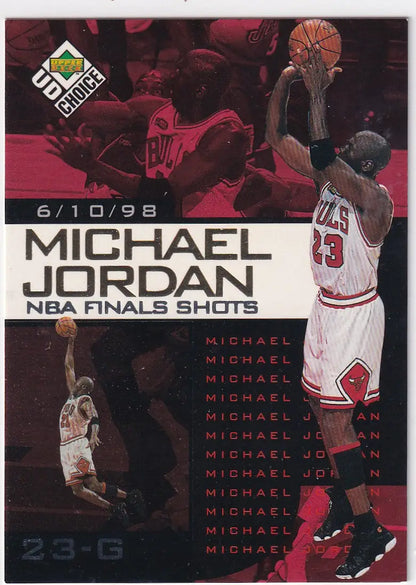 1998 UPPER DECK #4 MICHAEL JORDAN NBA FINALS SHOTS- CHICAGO BULLS