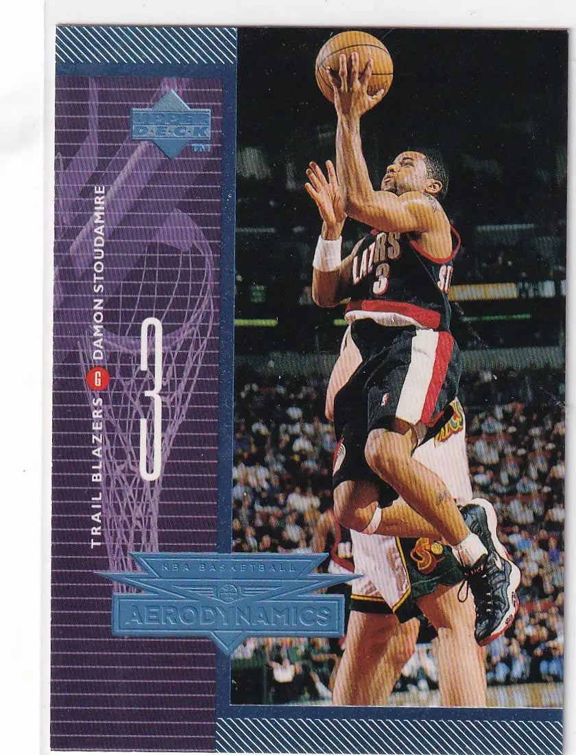 1998 UPPER DECK #A23 DAMON STOUDAMIRE AERODYNAMICS- PORTLAND TRAIL PLACES - Basketball Card Single