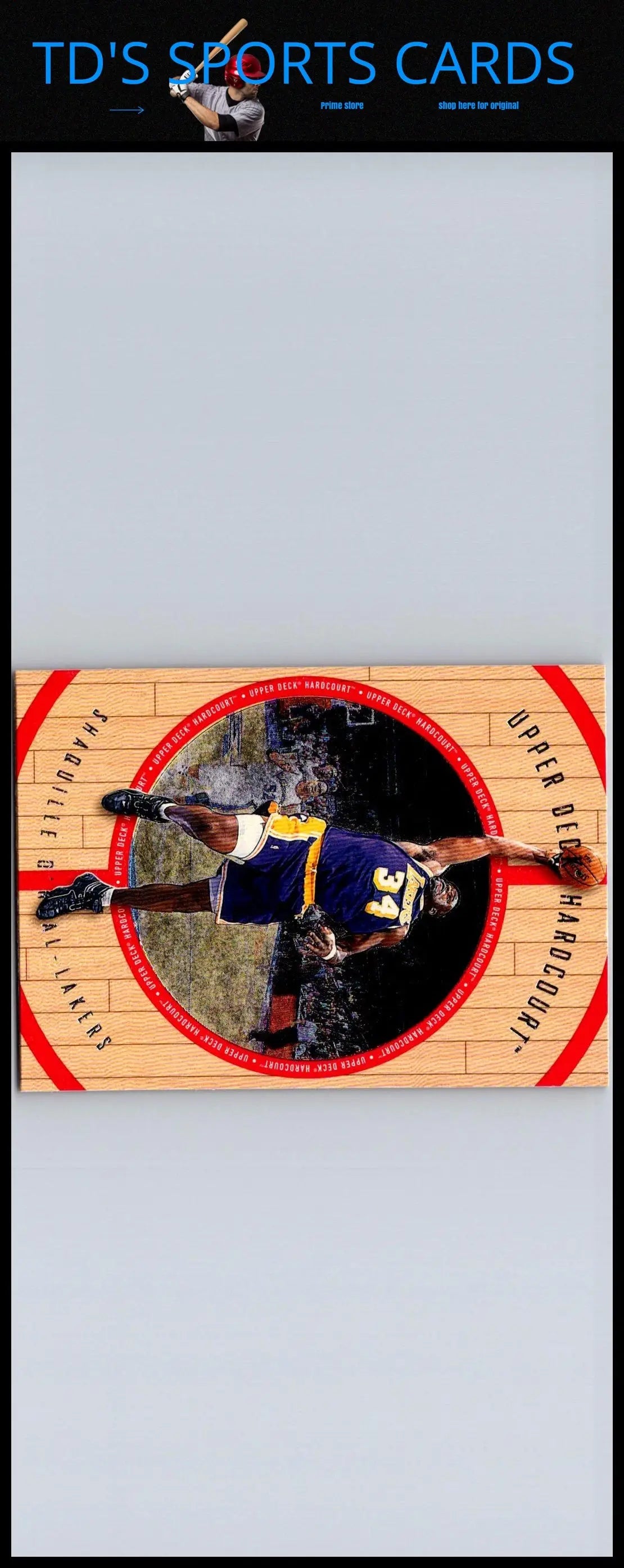 Shaquille O’Neal basketball card from 1998 Upper Deck Hardcourt Home Court Advantage