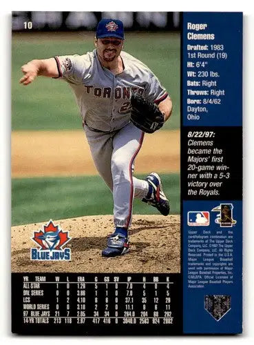 1998 Upper Deck Special F/X #10 Roger Clemens Toronto Blue Jays Base ID:63510 - Baseball Card Single