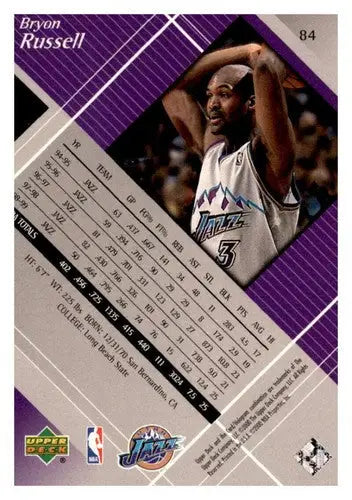 Bryon Russell basketball card from 1999-00 Black Diamond series with original gloss