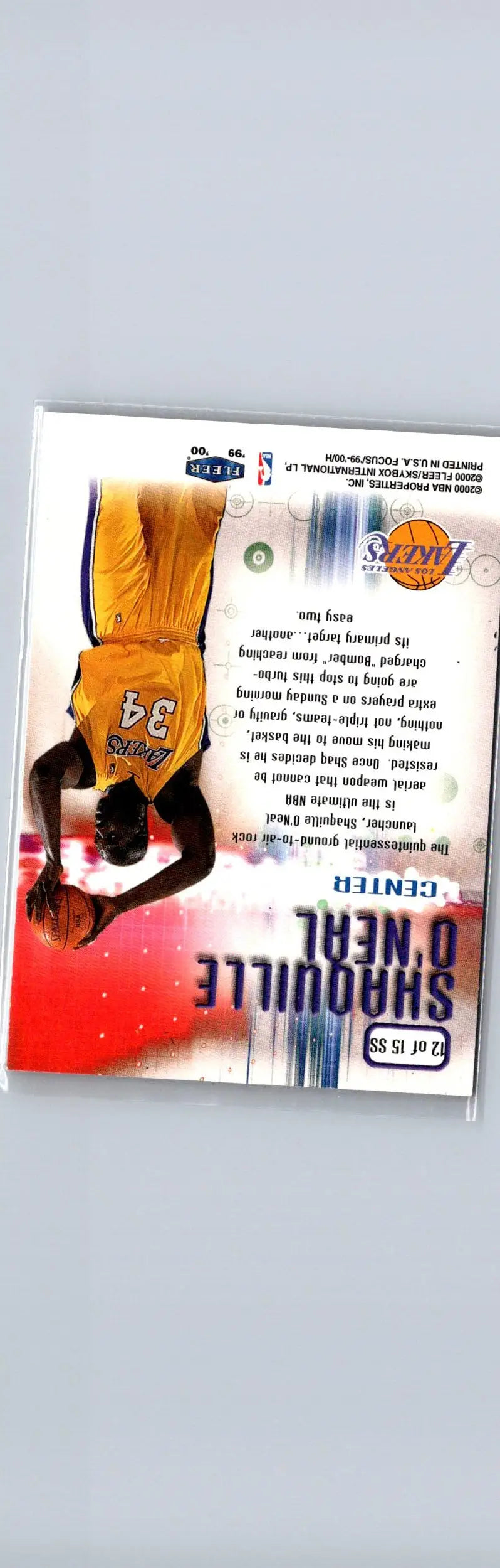 1999-00 Fleer Focus #12 SS Shaquille O’Neal Soar Subjects - Basketball Card Single