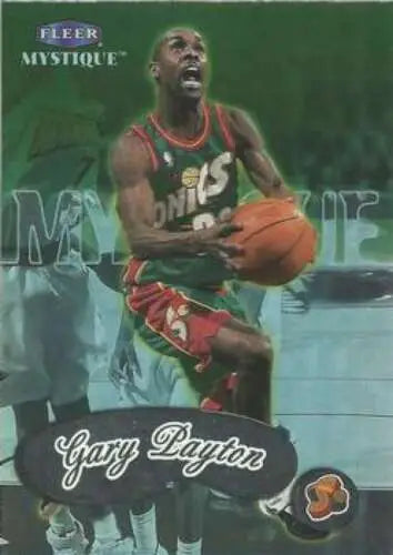 1999-00 Fleer Mystique #46 Gary Payton basketball card with original gloss, NM-MT condition
