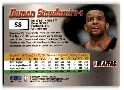 1999-00 Fleer Mystique #58 Damon Stoudamire - Basketball Card Single
