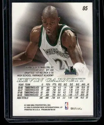 1999-00 Fleer SkyBox Premium Kevin Garnett #85 Basketball - Basketball Card Single