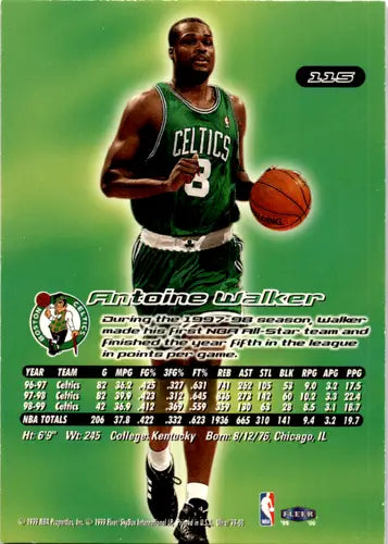 1999-00 Fleer Ultra #115 Antoine Walker NM Near Mint Celtics ID:45994 - Basketball Card Single