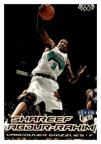 Basketball player in action on original gloss 1999-00 Fleer Ultra Shareef Abdur-Rahim card