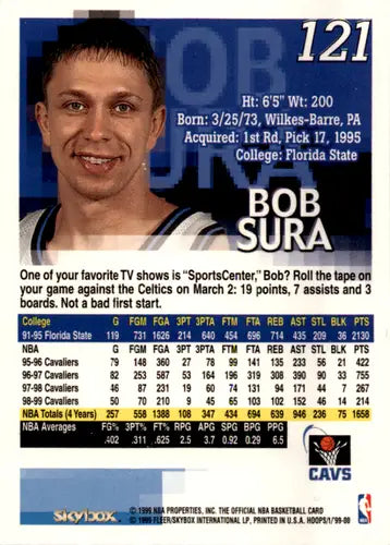 1999-00 Hoops #121 Bob Sura EX/NM Cavaliers ID:46023 - Basketball Card Single