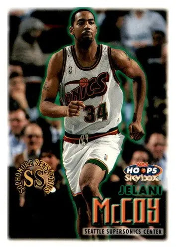 Original gloss 1999-00 Hoops Jelani McCoy basketball card from Simply Sandoval sports cards