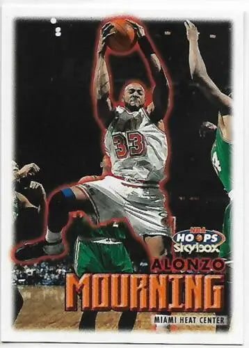 1999-00 Hoops #152 Alonzo Mourning NM-MT Heat basketball card with original gloss