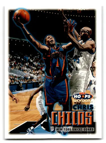 Chris Childs basketball card from 1999-00 Hoops with original gloss and excellent Knicks condition
