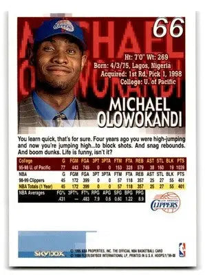1999-00 Hoops #66 Michael Olowokandi - Basketball Card Single