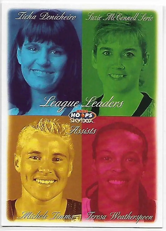 1999-00 Hoops WNBA #12 Ticha Penicheiro/Suzie McConnell Serio/Teresa Weatherspoon/Michele Timms NM-MT Sacramento