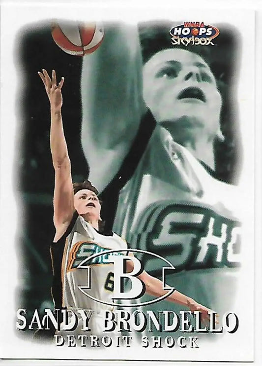 1999-00 Hoops WNBA #41 Sandy Brondello NM-MT RC Rookie Detroit Shock Basketball Card