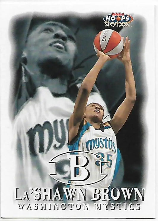 1999-00 Hoops WNBA #63 La’Shawn Brown NM-MT RC Rookie Washington Mystics Basketball Card