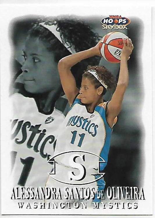 1999-00 Hoops WNBA #90 Alessandra Santos de Oliveira NM-MT RC Rookie Washington Mystics Basketball Card