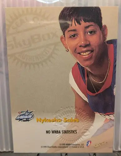 1999-00 Hoops WNBA Autographics #7 Nykesha Sales NM Near Mint Auto ID:83107 - Basketball Card Single