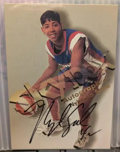 1999-00 Hoops WNBA Autographics #7 Nykesha Sales NM Near Mint Auto ID:83107 - Basketball Card Single