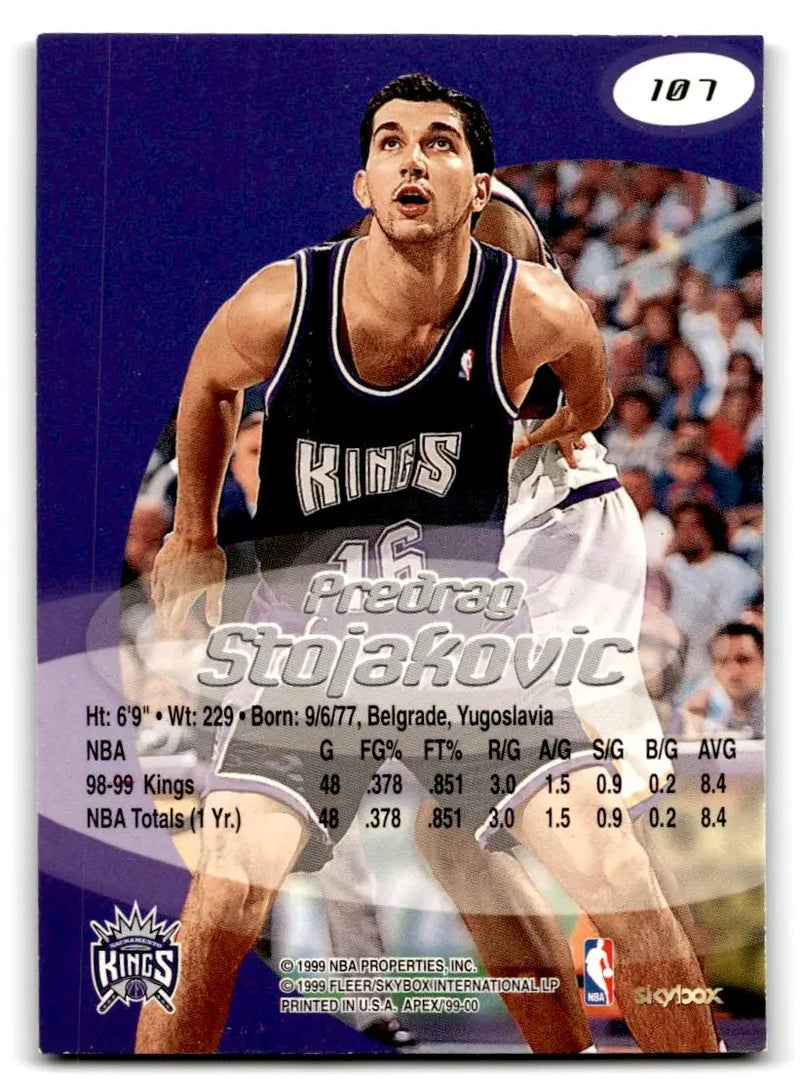 1999-00 SkyBox Apex #107 Predrag Stojakovic - Basketball Card Single