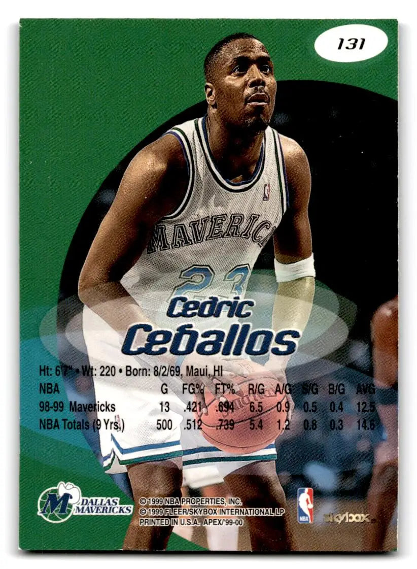 1999-00 SkyBox Apex #131 Cedric Ceballos - Basketball Card Single