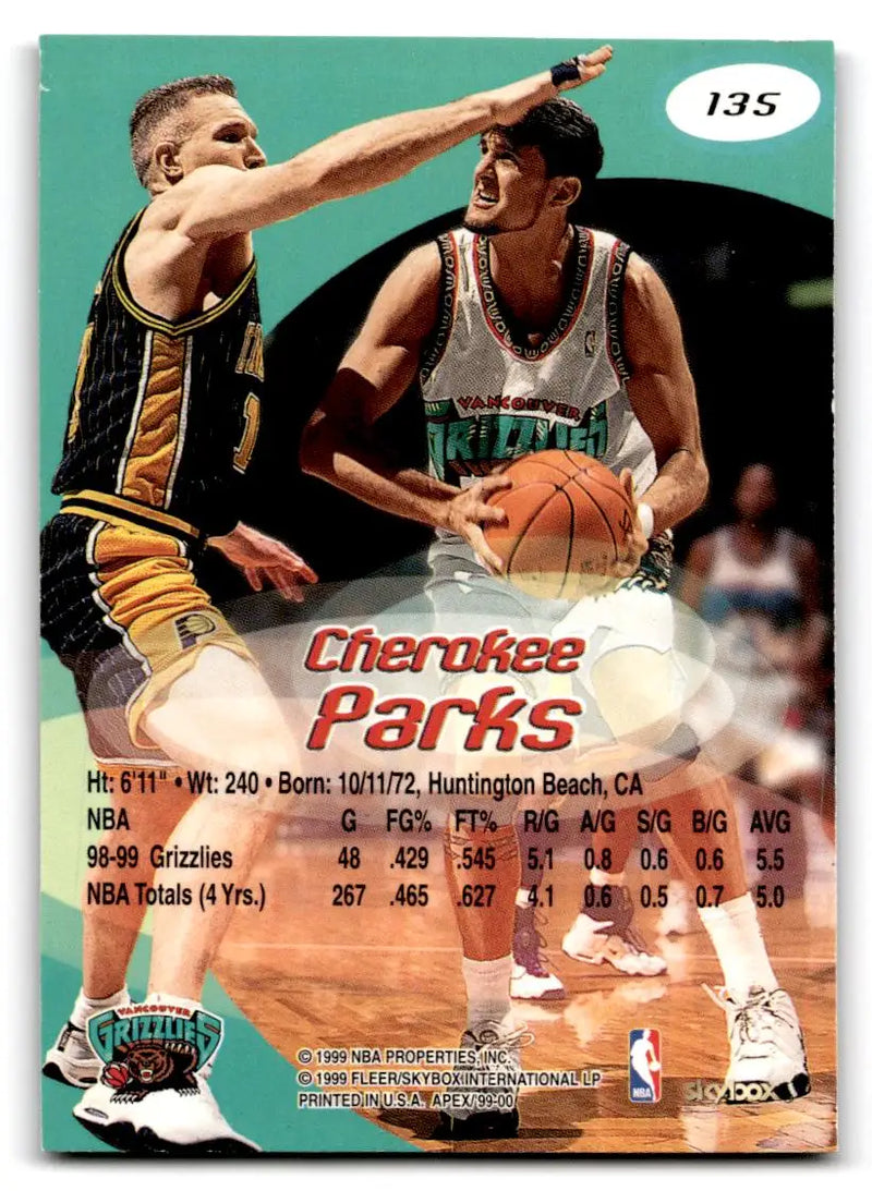 1999-00 SkyBox Apex #135 Cherokee Parks - Basketball Card Single