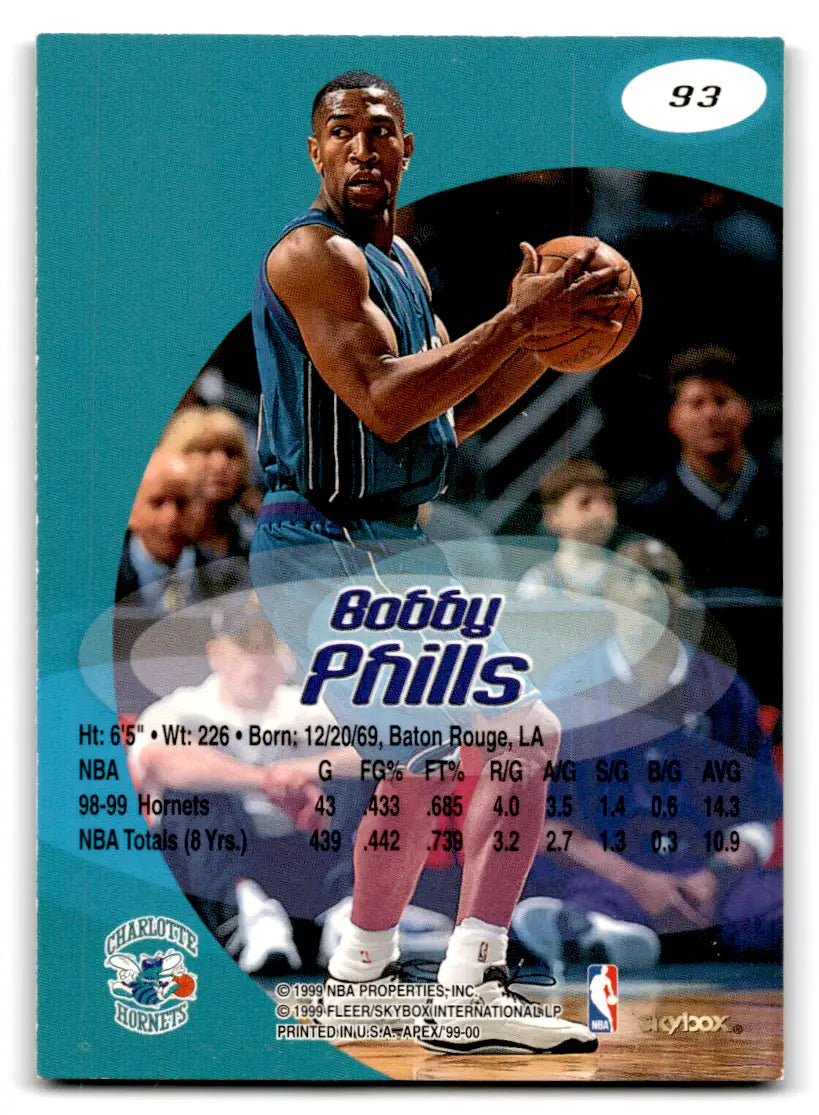 1999-00 Skybox Apex Bobby Phills #93 Charlotte Hornets - Basketball Card Single